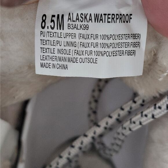 JBU by Jambu Womens 8.5 Alaska Waterproof Winter Snow Boots Gray Black Faux Fur - Picture 7 of 9